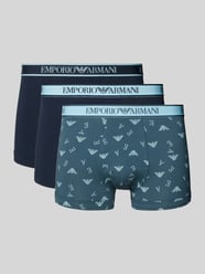 Trunks im 3er-Pack mit elastischem Logo-Bund von Emporio Armani - 3
