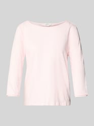 Krój regular fit koszulka z rękawem 3/4 z czystej bawełny od s.Oliver RED LABEL Fuksjowy - 11