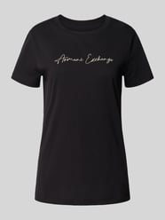T-shirt z wyhaftowanym logo od ARMANI EXCHANGE - 38