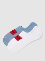 Sneakersocken mit Label-Print von HUGO Blau - 3