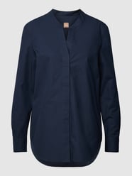 Blusenshirt aus Baumwolle mit V-Ausschnitt Modell 'Benalia' von BOSS Blau - 26