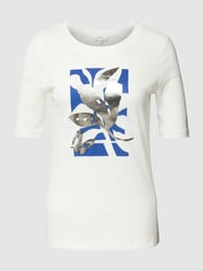 T-Shirt aus Baumwolle mit Motiv-Print von s.Oliver RED LABEL Weiß - 25