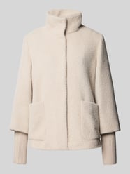 Regular fit jack met lange ribgebreide manchetten van s.Oliver BLACK LABEL Beige - 24