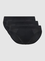Slip aus Single Jersey im 3er-Pack  von Huber Bodywear Grau / Schwarz - 25