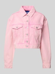 Kort jeansjack met borstzakken, model 'Galatea' van Hugo Blue Fuchsia - 31