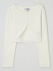 Cardigan mit Zierperlen von Happy Girls Weiß - 20