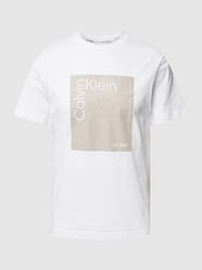 T-Shirt mit Label-Print von CK Calvin Klein Weiß - 7