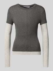 Langarmshirt aus Viskose-Mix mit Ripp-Struktur Modell 'Belia' von Topshop - 37