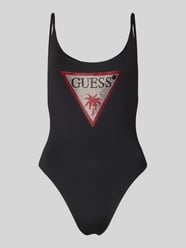 kroj slim fit kostium kąpielowy z obszyciem z kamieni stras od GUESS - 3