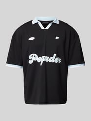 Regular Fit Poloshirt mit Label-Print von Pegador Schwarz - 30
