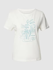 T-Shirt mit Motiv-Stickerei von Tom Tailor Beige - 20