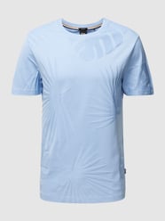 T-Shirt mit floralem Jacquard-Muster Modell 'Tiburt' von BOSS Blau - 43