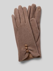 Handschuhe mit Zierknöpfen von EEM Beige - 41