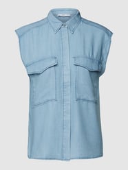 Bluse in Denim-Optik von Mango Blau / Türkis - 33