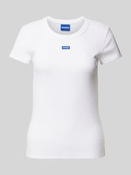 T-shirt z detalem z logo od Hugo Blue - 33