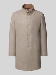 Lange jas met opstaande kraag, model 'CHOICE' van Cinque Beige - 40