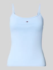 Trójkątny top na ramiączkach z mieszanki bawełny, krój slim fit od Tommy Jeans - 15
