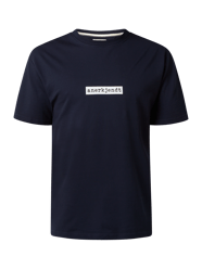 T-shirt z bawełny ekologicznej model ‘Akkikki’  od Anerkjendt Niebieski - 37