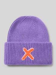 Muts van mix van scheerwol en kasjmier met motiefstitching van UNIO HAMBURG - 47
