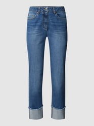 Straight fit jeans met stretch van Luisa Cerano Blauw / turquoise - 28