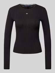 Longsleeve mit Label-Stitching von Tommy Jeans Schwarz - 7