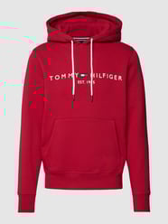 Hoodie mit Label-Stitching von Tommy Hilfiger Rot - 41