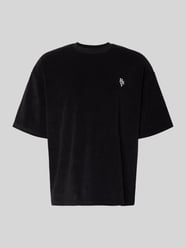 T-Shirt mit geripptem Rundhalsausschnitt von REVIEW - 33