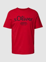 T-Shirt mit Label-Print von s.Oliver RED LABEL Rot - 32