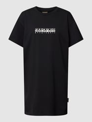 T-Shirt-Kleid mit Logo-Print Modell 'Bow' von Napapijri Grau / Schwarz - 40