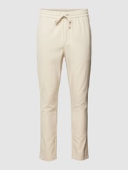 Stoffhose mit seitlichen Eingrifftaschen Modell 'LINUS' von Only & Sons Grau / Schwarz - 1