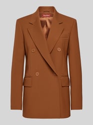 Blazer met reverskraag, model 'LAMELLA' van Max Mara Studio Bruin - 47