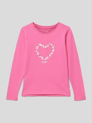 Longsleeve mit Herz- und Statement-Print von Tom Tailor Pink - 3