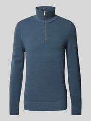 Bluza o kroju regular fit z kołnierzem i fakturą Ottoman od Marc O'Polo - 10