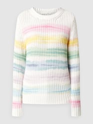 Sweter w paski  od Oui Biały - 47