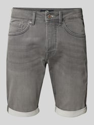 Slim Fit Jeansshorts im 5-Pocket-Design von Petrol - 9