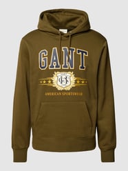 Hoodie mit Label-Print von Gant Grün - 47