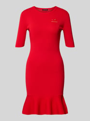 Sukienka o długości do kolan z mieszanki wiskozy z wyhaftowanym logo od Armani Exchange - 26