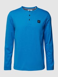 Longsleeve mit kurzer Knopfleiste von s.Oliver RED LABEL Türkis - 1