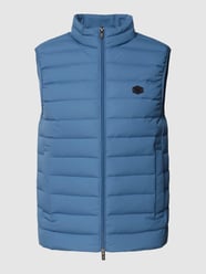 Daunenweste mit Logo-Patch Modell 'Basic zip' von Emporio Armani Blau - 6