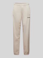 Regular Fit Sweatpants mit Label-Print Modell 'VILLA' von Pegador Beige - 2