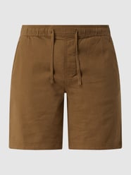 Shorts mit Leinen-Anteil Modell 'Phelix' von Casual Friday Grün - 48