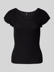 Slim Fit T-Shirt in Rippoptik Modell 'BELIA' von Only - 4