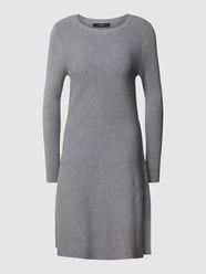 Knielange gebreide jurk met ronde hals, model 'NANCY' van Vero Moda Grijs - 35