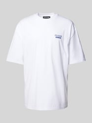 Oversized T-Shirt mit Label-Print Modell 'LANDON' von Pegador Weiß - 32