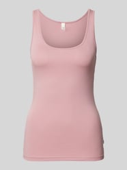 Tanktop mit tiefem Rundhalsausschnitt von QS Pink - 4