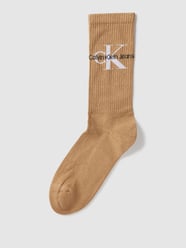 Sokken met labelprint, model 'SOCK' van Calvin Klein Jeans Bruin - 38