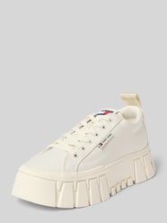 Niskie sneakersy z prawdziwej skóry model 'FLATFORM CHUNKY SNEAK' od Tommy Jeans - 2