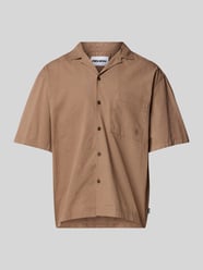 Loose Fit Freizeithemd aus Baumwoll-Leinen-Mix von REVIEW Beige - 4