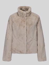 Regular Fit Webpelzjacke mit Stehkragen Modell 'NEWVIDA' von ONLY Beige - 6