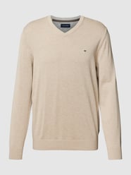 Sweatshirt mit V-Ausschnitt von Christian Berg Men Beige - 8